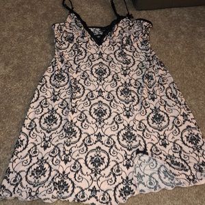 Apt 9 intimates size small pink black lingerie slip nightgown dress